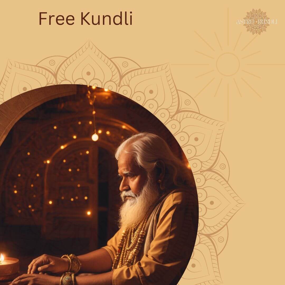 image of an old indian astrologer making free kundli
