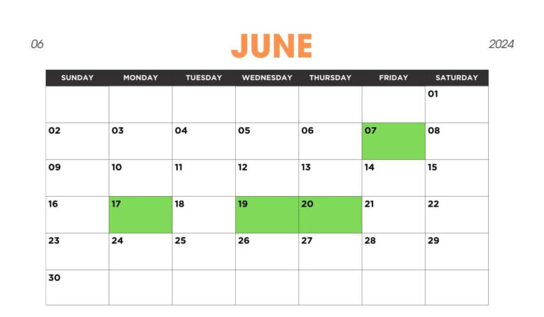 June 2024 calendar