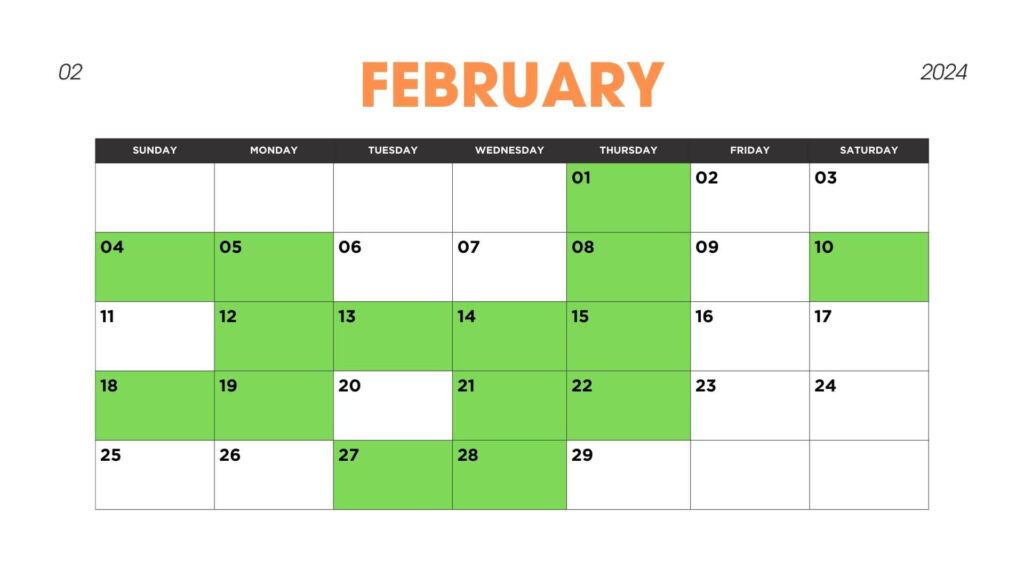 February 2024 calendar
